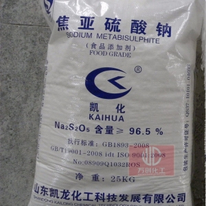 焦亞硫酸鈉，Na2S2O5，食用焦亞硫酸